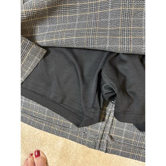 Tribal Plaid Black Gray Plaid Skort 16W - Picture 5 of 5